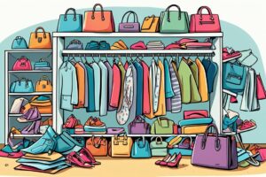 how to organise handbags in wardrobe