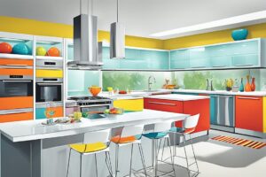 how to style glass kitchen cabinets